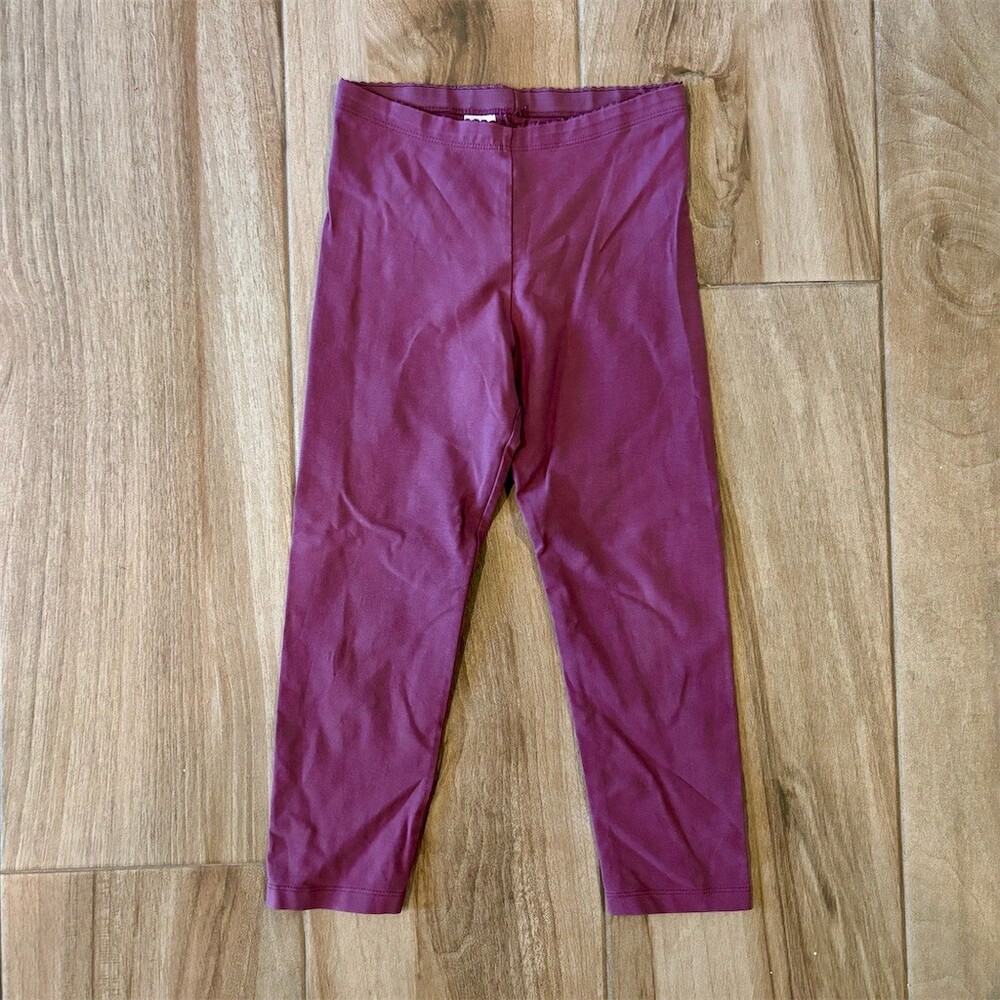 Tea Collection Girls Leggings Size 12 Purple Solid Pull-On Stretch Pants